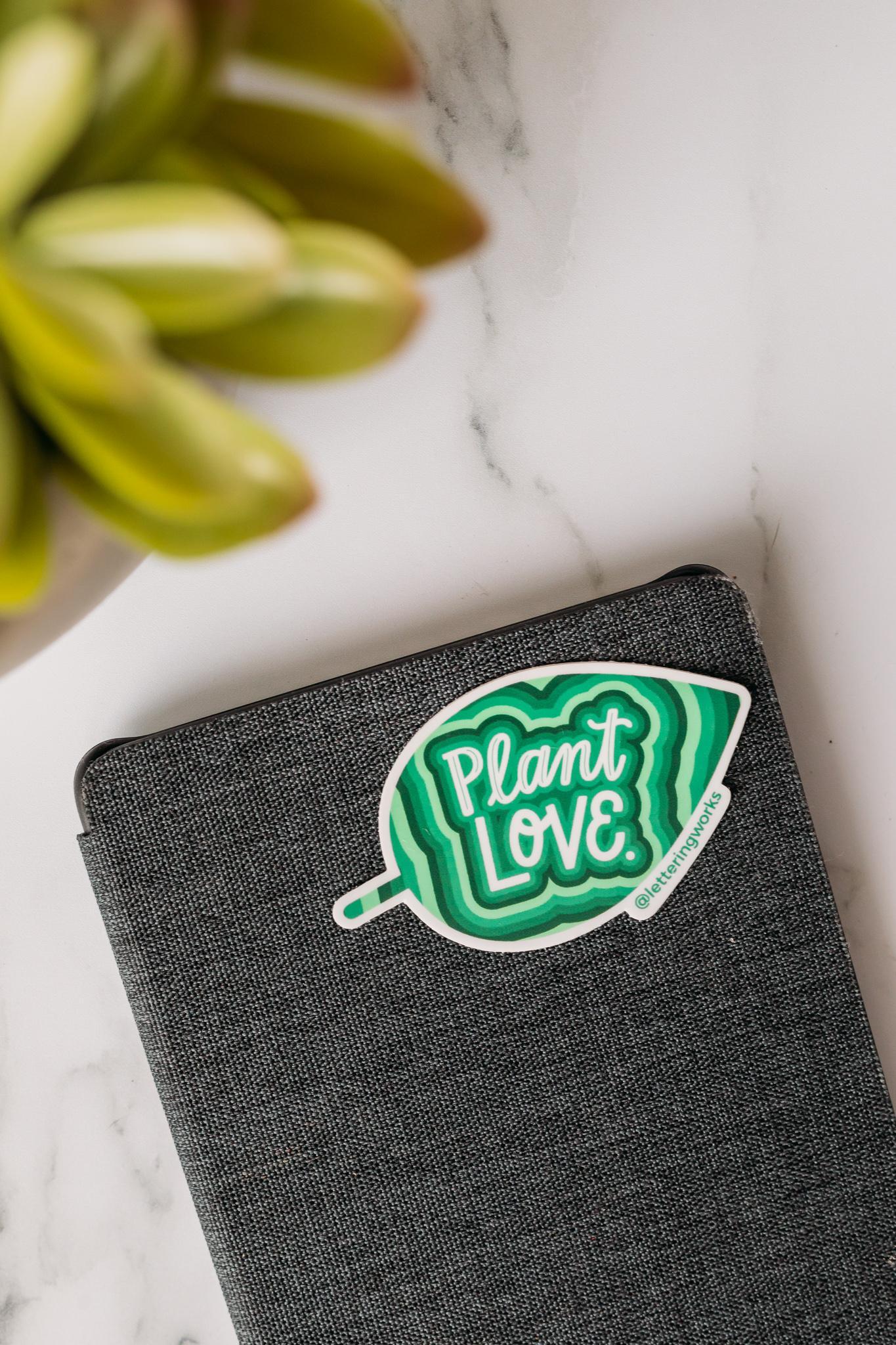 Plant Love Leaf Sticker